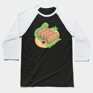 Tempeh Goreng Traditional Indonesian Food Baseball T-Shirt